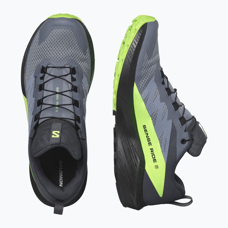 Salomon Sense Ride 5 GTX scarpe da corsa da uomo flint stone/nero/geco verde 10