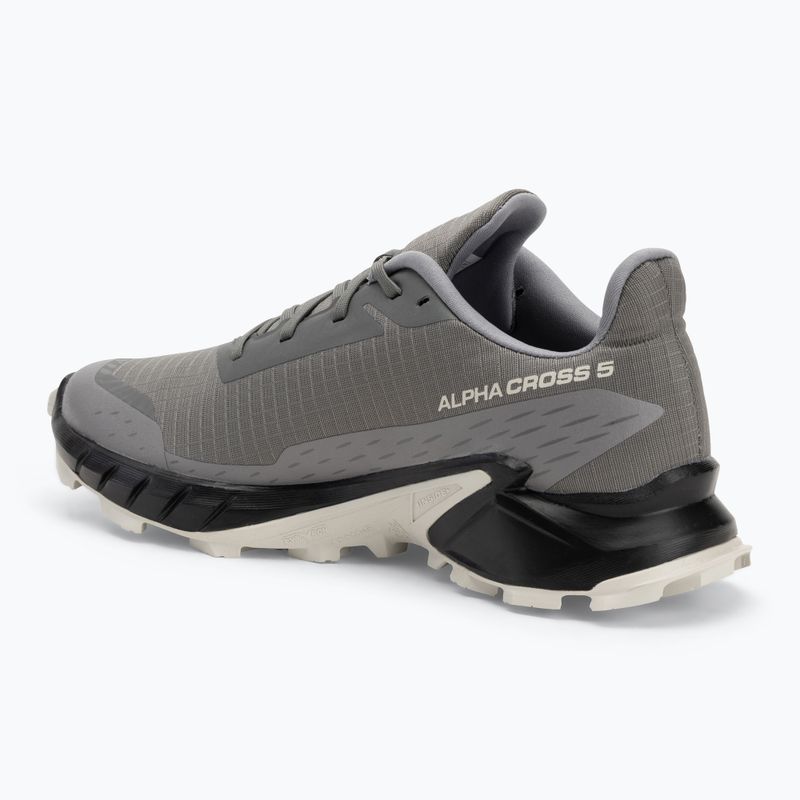 Scarpe da corsa Salomon Alphacross 5 peltro/nero/ghost da uomo 3