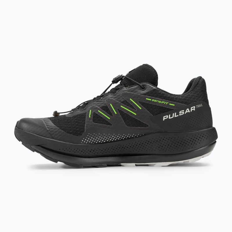 Scarpe da corsa Salomon Pulsar Trail uomo nero/geco verde 10