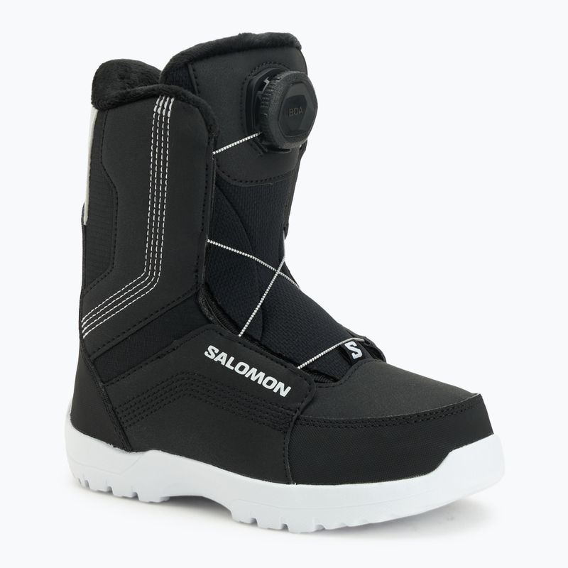 Scarponi da snowboard junior Salomon Whipstar Boa Jr black/black/white