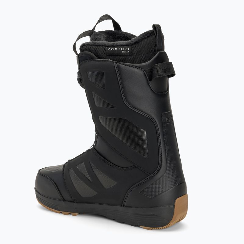 Scarponi da snowboard Salomon Launch Boa SJ Boa nero/bianco da uomo 2