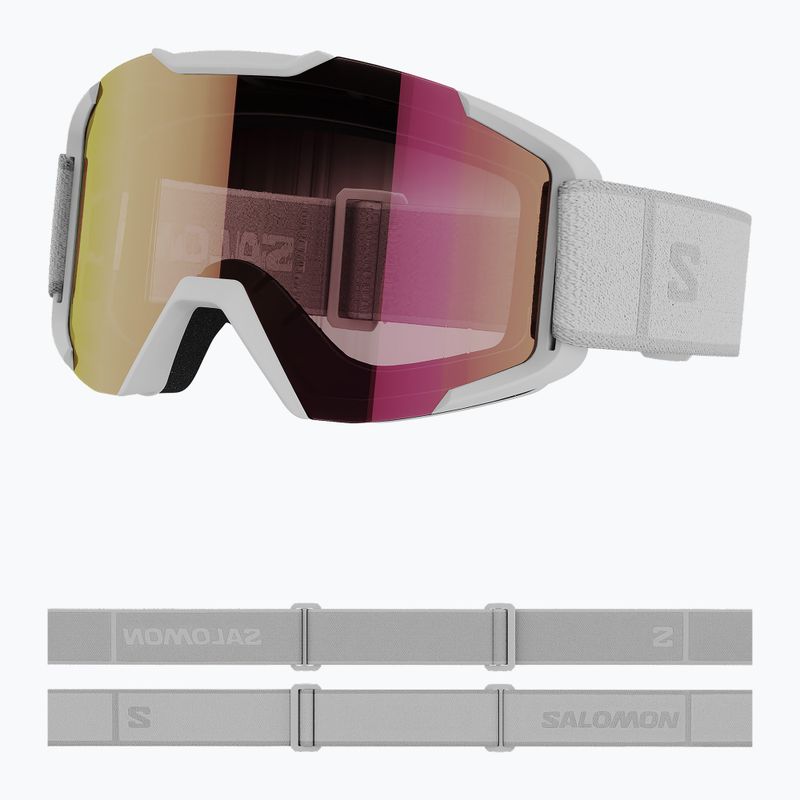 Salomon XV occhiali da sci bianco/rubino 2