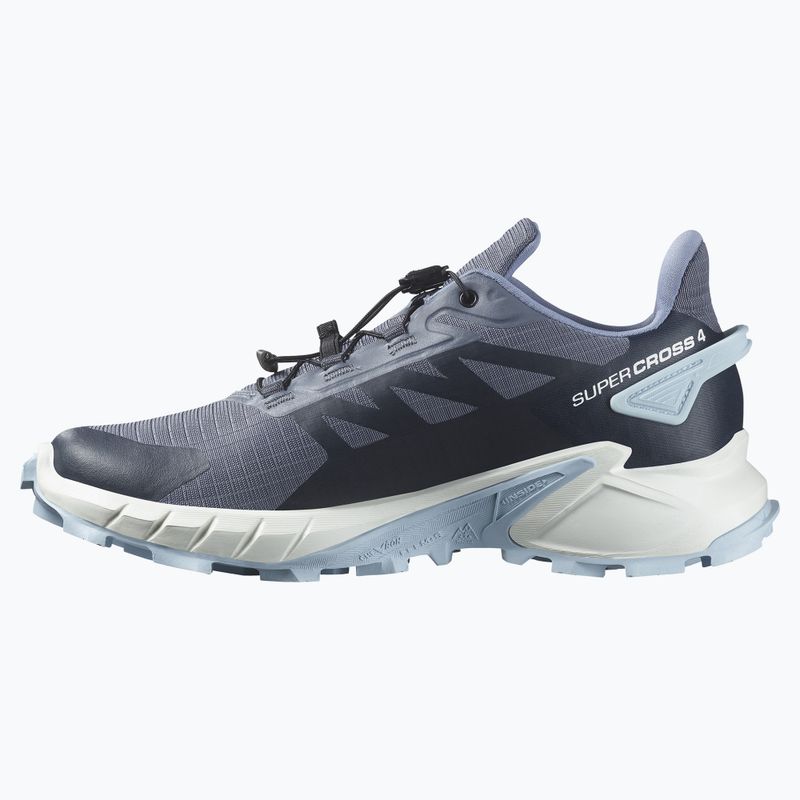 Salomon Supercross 4 scarpe da corsa donna grisaglia/bianco/blu cachemire 10