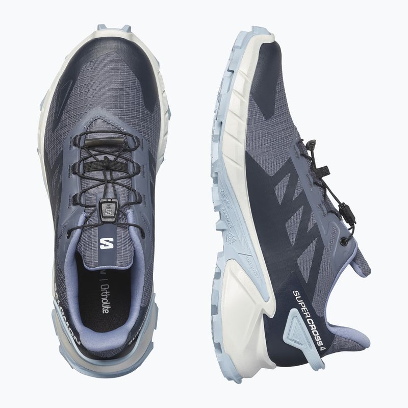 Salomon Supercross 4 scarpe da corsa donna grisaglia/bianco/blu cachemire 13