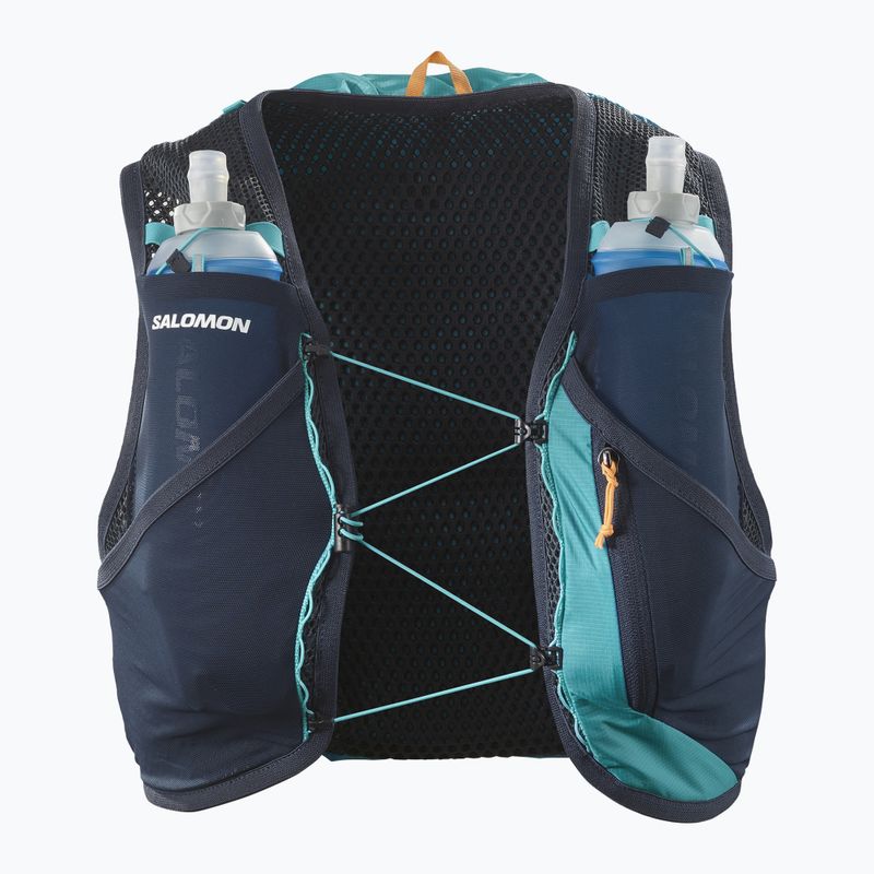 Salomon Active Skin 8 set gilet da corsa tahitian tide/carbonio
