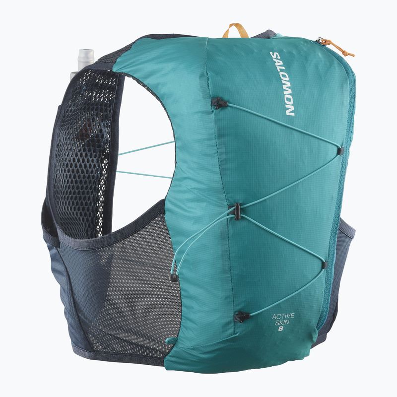 Salomon Active Skin 8 set gilet da corsa tahitian tide/carbonio 2