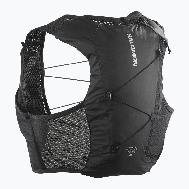 Gilet da corsa Salomon Active Skin 4 No Flasks nero/metallo 2
