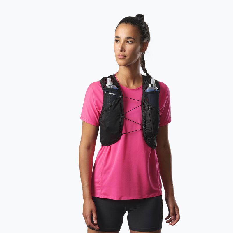 Gilet da corsa Salomon Active Skin 4 No Flasks nero/metallo 4