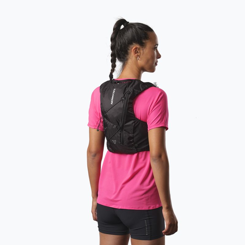 Gilet da corsa Salomon Active Skin 4 No Flasks nero/metallo 5