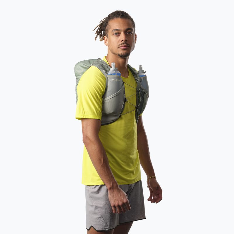 Salomon Active Skin 8 Set gilet da corsa ghirlanda d'alloro/tappa di giglio/lavaggio aloe 3
