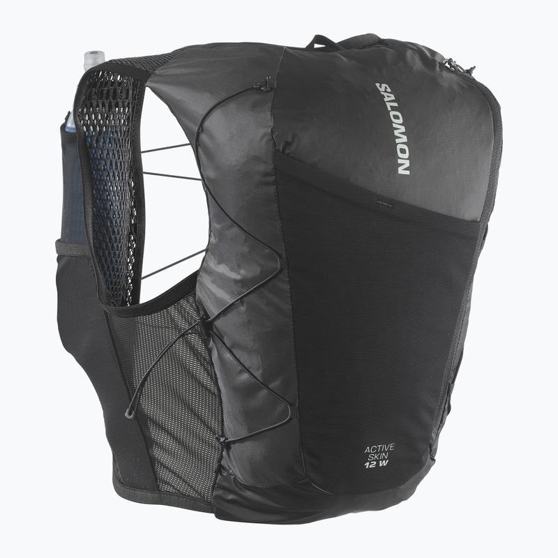 Gilet da corsa da donna Salomon Active Skin 12 Set nero/metallo 2