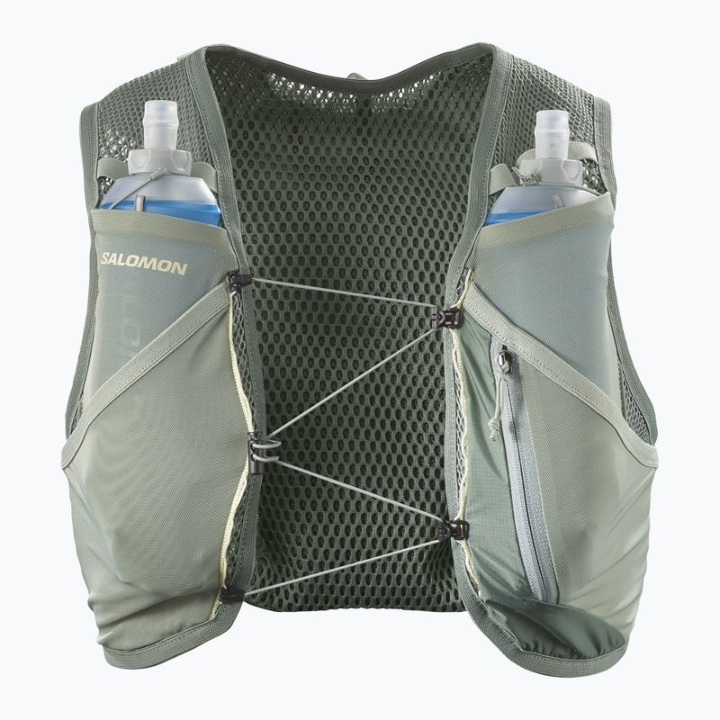 Salomon Active Skin 4 Set gilet da corsa corona d'alloro/tappeto/lavaggio aloe