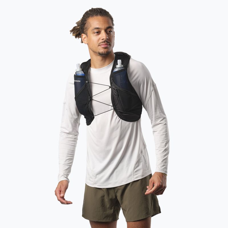 Gilet da corsa Salomon Active Skin 8 No Flasks nero/metallo 4