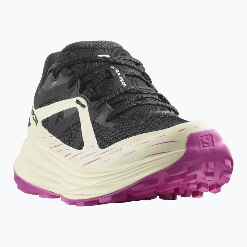 Scarpe da corsa Salomon Ultra Flow donna nero/giallo trasparente/viola rosa 8