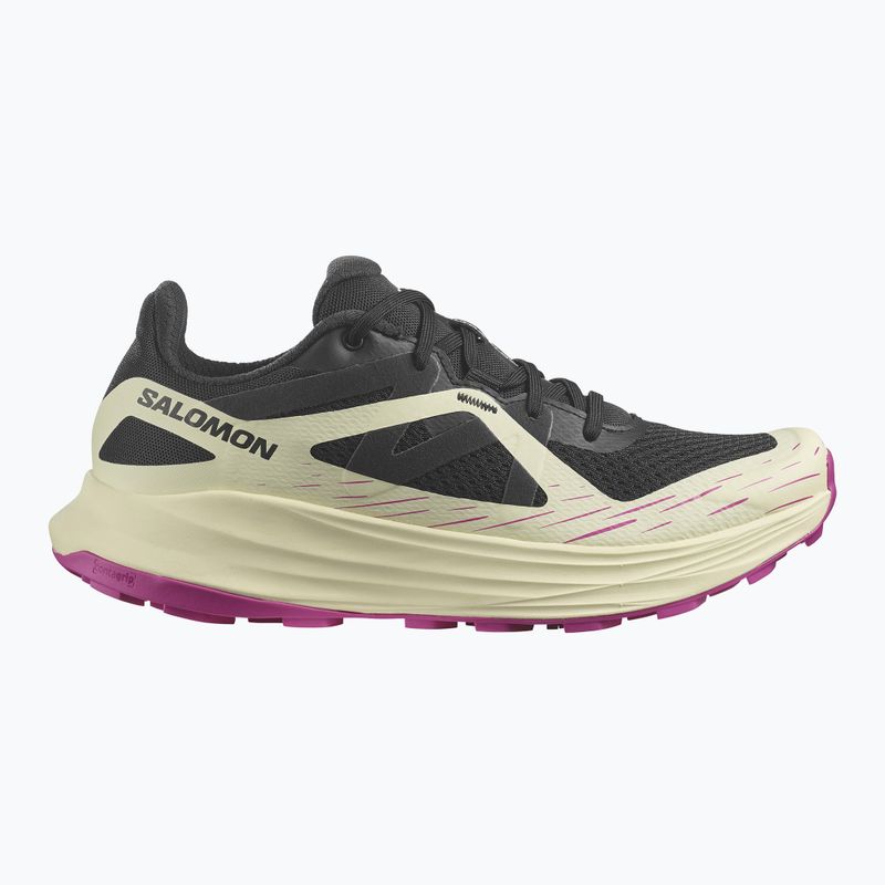 Scarpe da corsa Salomon Ultra Flow donna nero/giallo trasparente/viola rosa 9