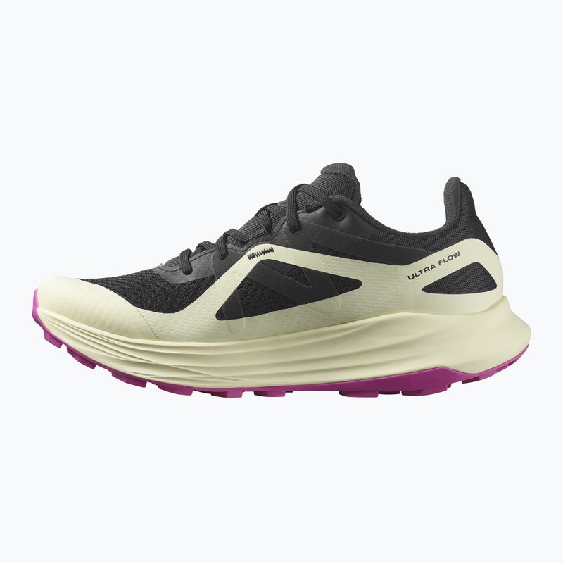 Scarpe da corsa Salomon Ultra Flow donna nero/giallo trasparente/viola rosa 10