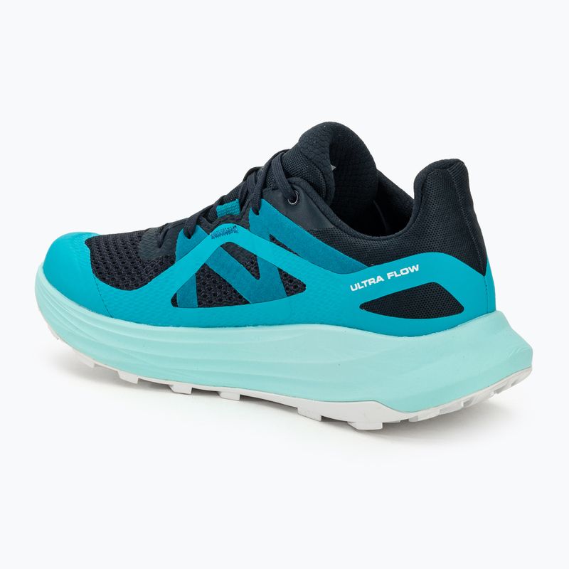 Salomon Ultra Flow scarpe da corsa donna carbonio/blu pavone/bianco 3