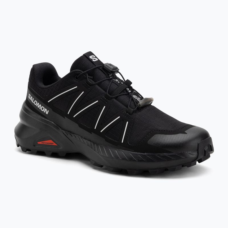 Scarpe da corsa da uomo Salomon Speedcross Peak nero/nero/grigio ghiacciaio