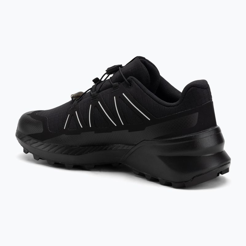Scarpe da corsa da uomo Salomon Speedcross Peak nero/nero/grigio ghiacciaio 3