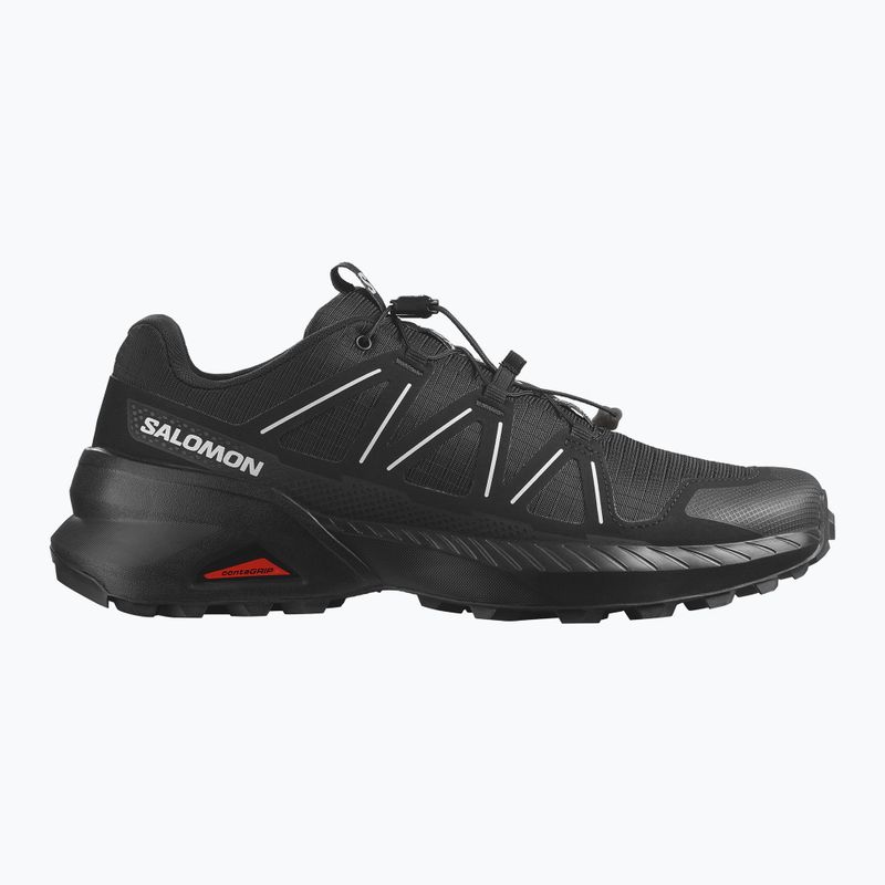Scarpe da corsa da uomo Salomon Speedcross Peak nero/nero/grigio ghiacciaio 2