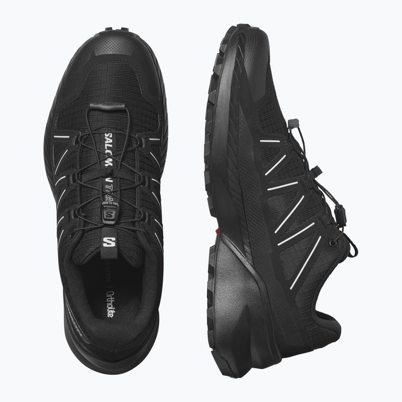 Scarpe da corsa da uomo Salomon Speedcross Peak nero/nero/grigio ghiacciaio 6