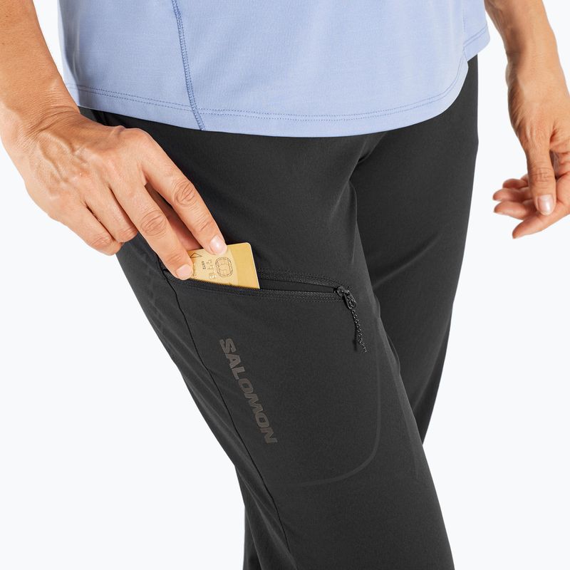 Pantaloni da trekking da donna Salomon Wayfarer nero profondo 4