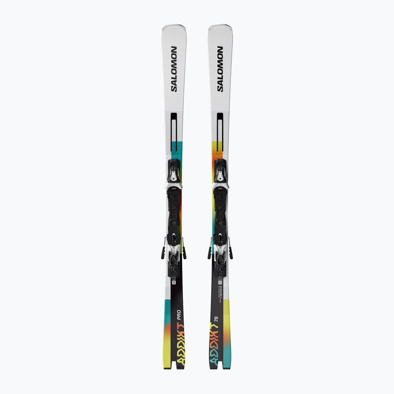 Sci da discesa Salomon Addikt Pro 76 + attacchi MI12 GW bianco/nero/capri breeze
