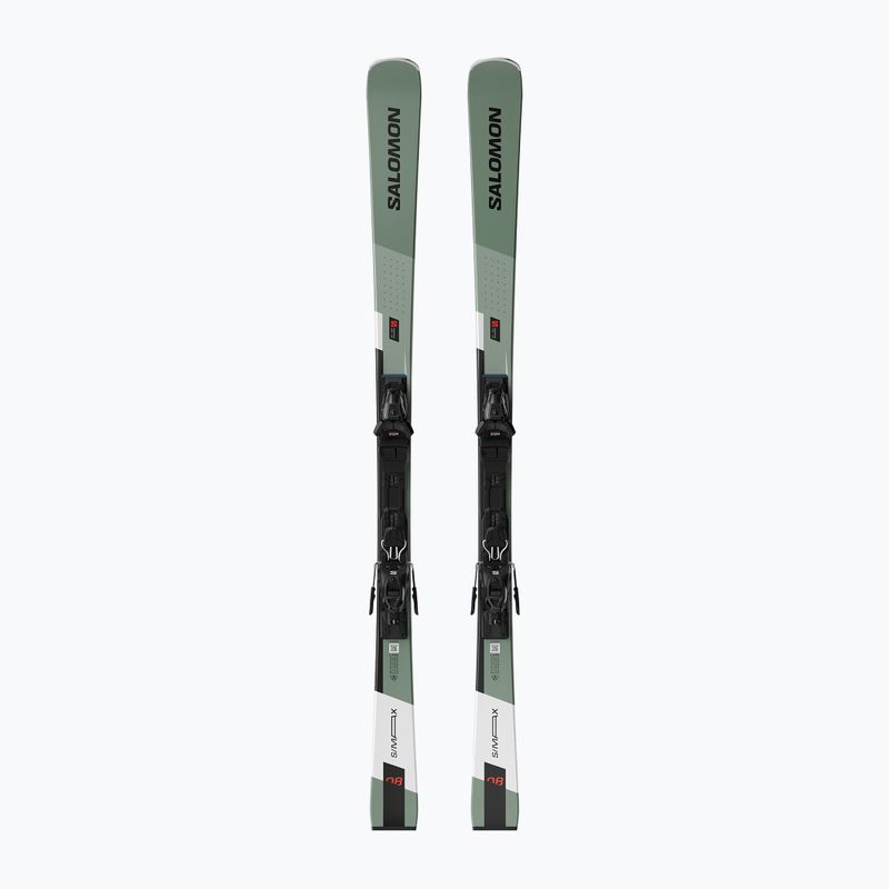 Sci da discesa Salomon S/Max 8 + attacchi M10 GW verde petrolio/nero/bianco