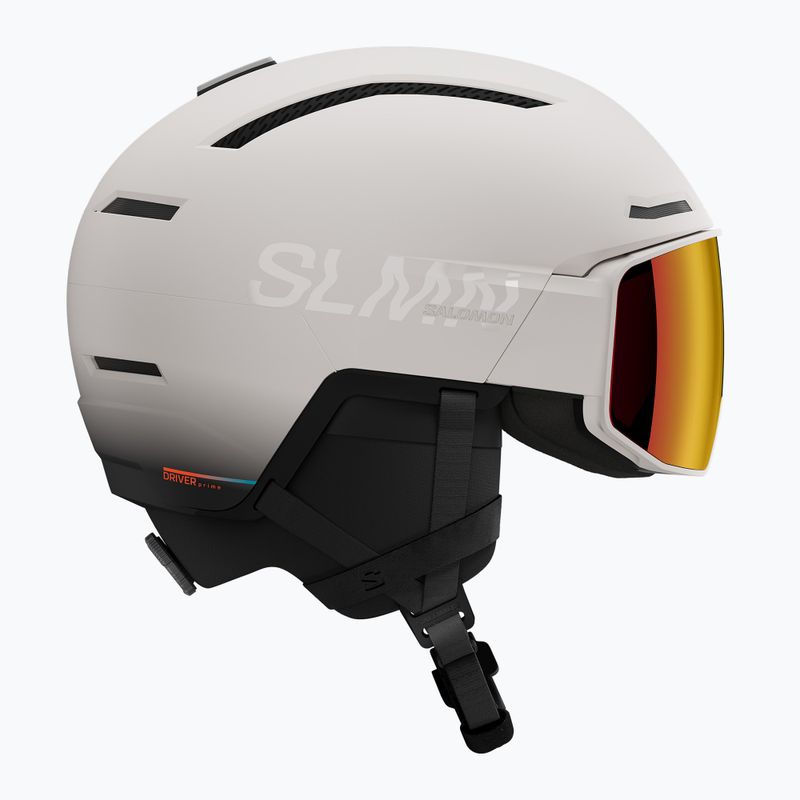 Casco da sci Salomon Driver Prime Sigma Plus grigio violetto/rosso papavero/blu ghiaccio 2