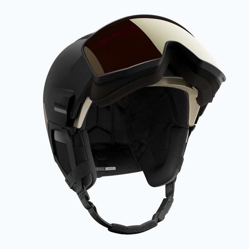 Casco da sci Salomon Driver Prime Sigma Plus nero/bronzo chiaro met/nero oro/blu ghiaccio 5