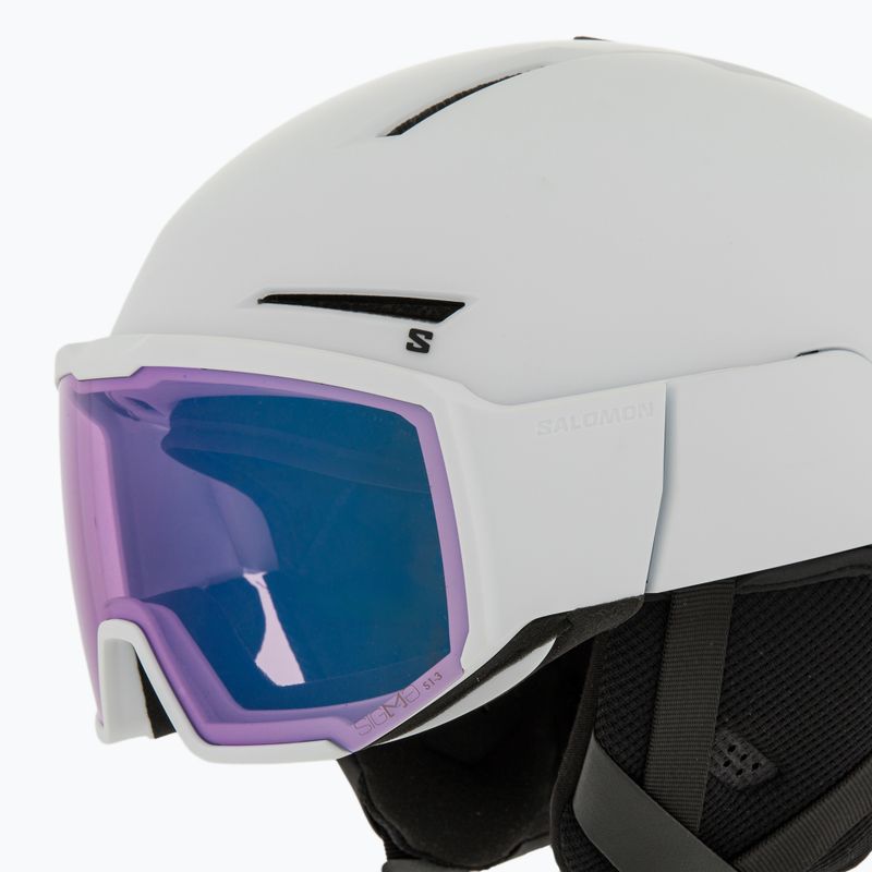 Casco da sci Salomon Osmo Pro Sigma Photo bianco/azzurro 8
