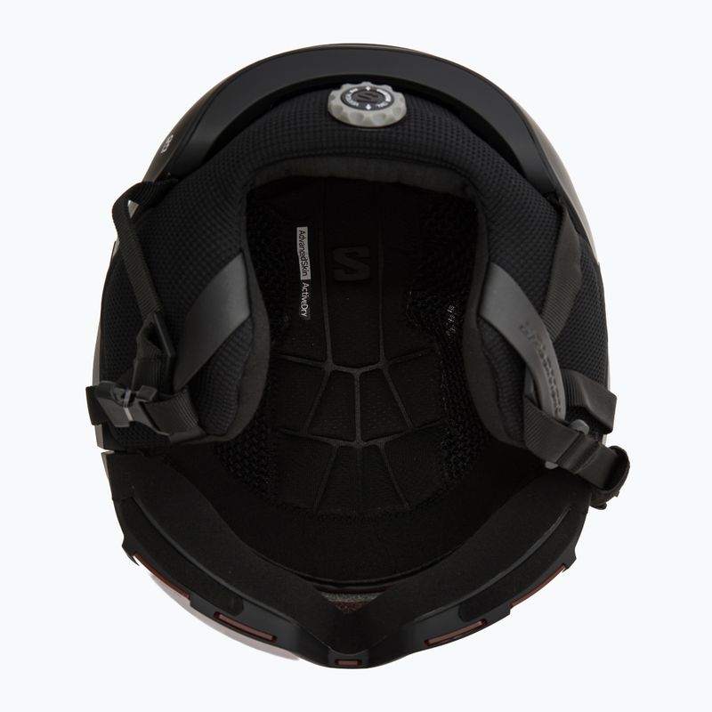 Casco da sci Salomon Osmo nero/arancio flash tonic 5