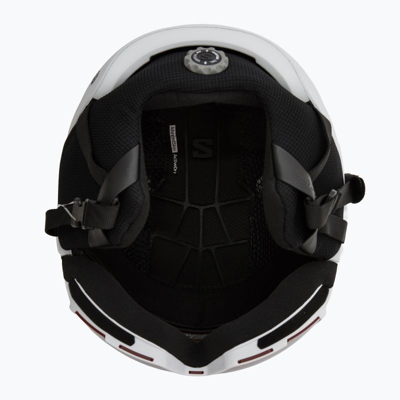 Casco da sci Salomon Osmo bianco/flash tonic arancione 5