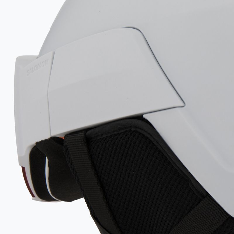 Casco da sci Salomon Osmo bianco/flash tonic arancione 8