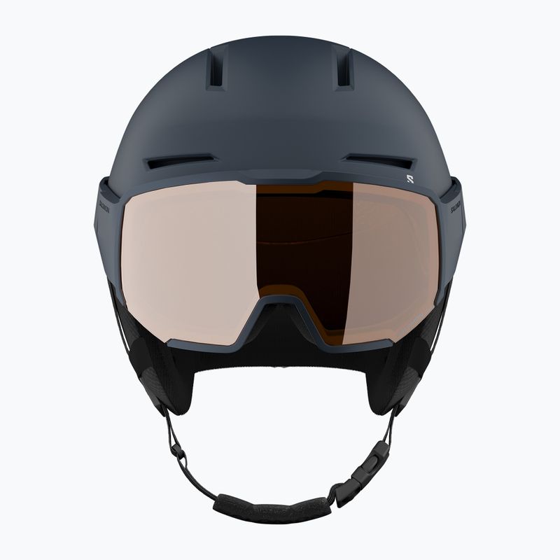 Casco da sci Salomon Osmo dress blu/flash tonic arancione 2