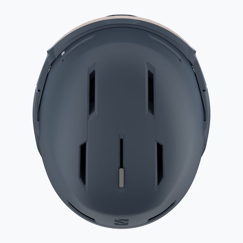 Casco da sci Salomon Osmo dress blu/flash tonic arancione 5