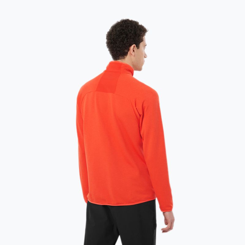 Felpa da trekking Salomon Essential Lightwarm FZ da uomo pomodoro ciliegia 2