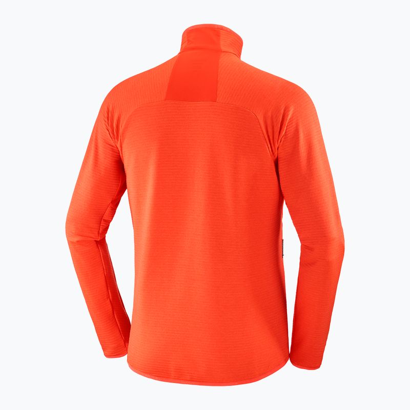 Felpa da trekking Salomon Essential Lightwarm FZ da uomo pomodoro ciliegia 6