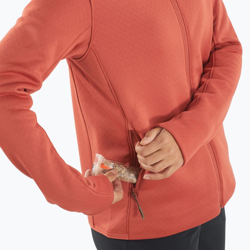 Felpa Salomon Essential Midwarm Fz Uomo tandoori spice trekking 3