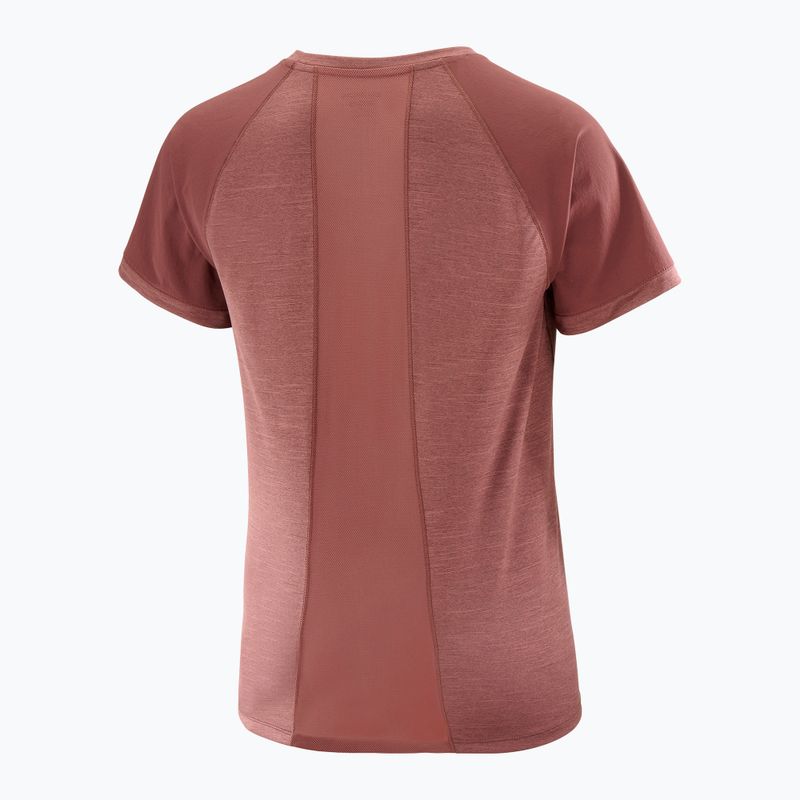 Maglietta trekking donna Salomon Outline rum raisin 4