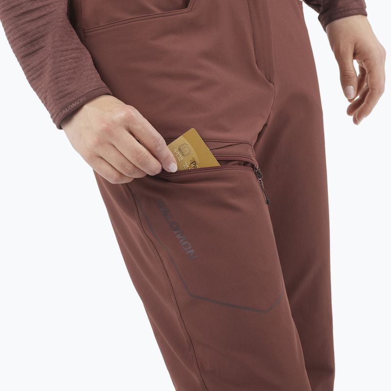 Pantaloni trekking da donna Salomon Wayfarer Warm rum raisin 4