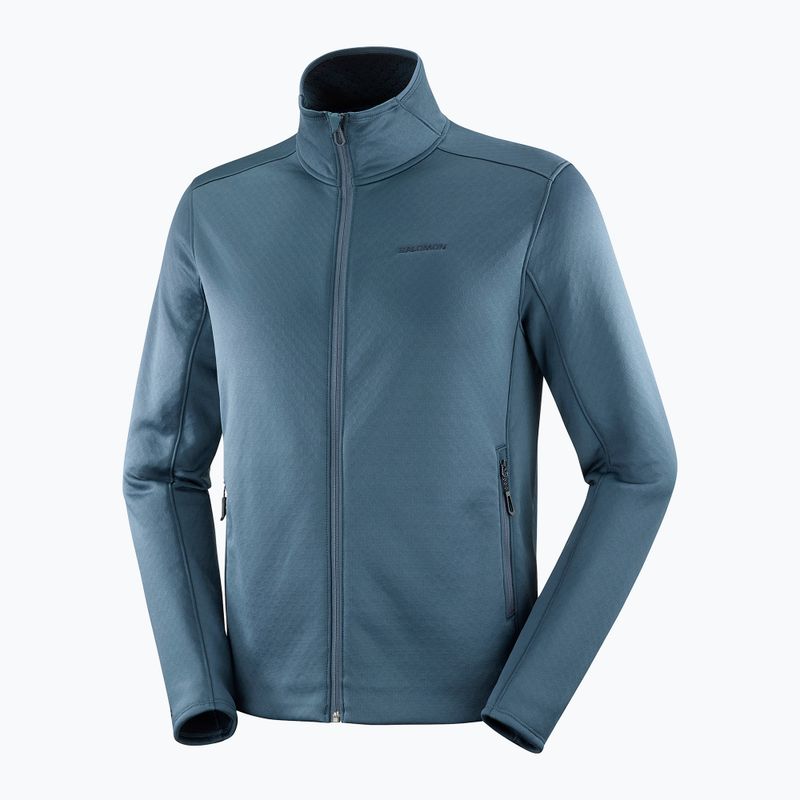 Felpa da trekking Salomon Essential Midwarm Fz midnight navy da uomo 6