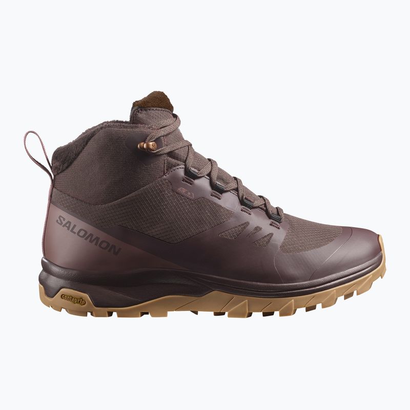 Salomon Outsnap CSWP, scarpe da trekking da donna, caffè nero/peppercorn/gum 9