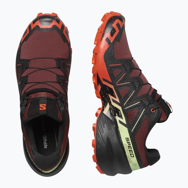 Salomon Speedcross 6 scarpe da corsa da uomo rum uva passa/pomodoro ciliegia/cognac 13