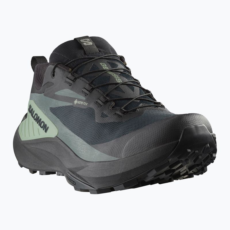 Scarpe da corsa da uomo Salomon Genesis GTX nero/verde agave/urban chic 8