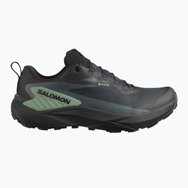 Scarpe da corsa da uomo Salomon Genesis GTX nero/verde agave/urban chic 9