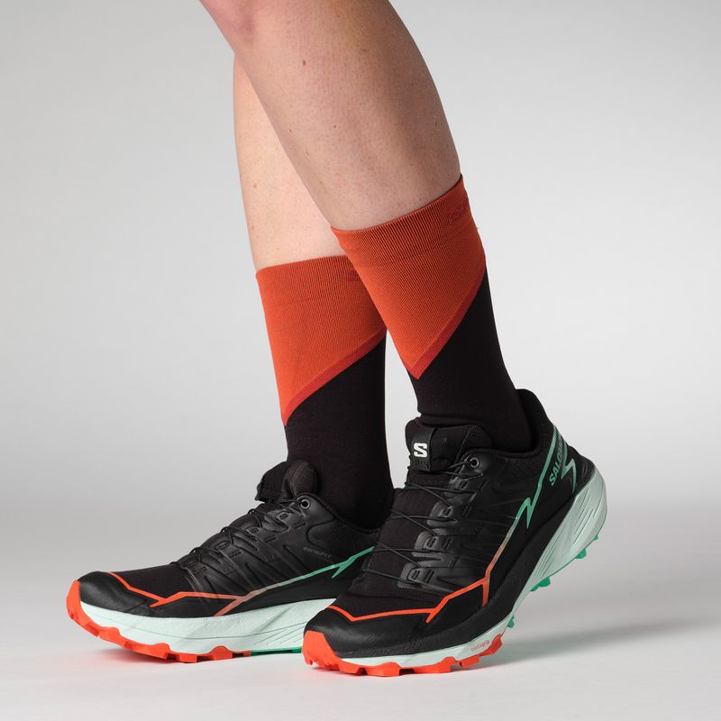 Scarpe da corsa Salomon Thundercross da donna nero/pomodoro rosso/verde elettrico 8