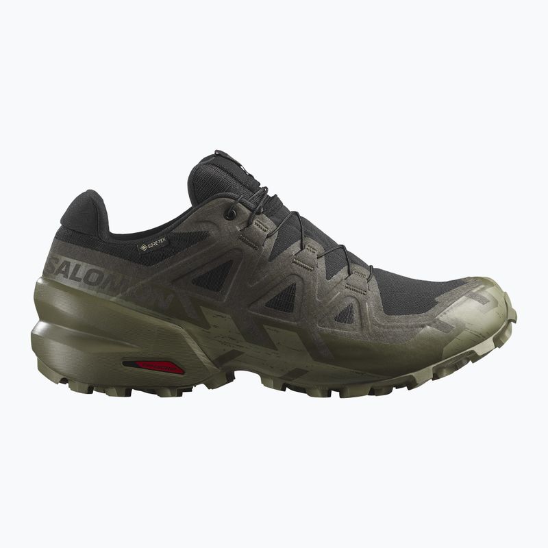 Scarpe da corsa da uomo Salomon Speedcross 6 GTX nero/torba/verde lichene profondo 9