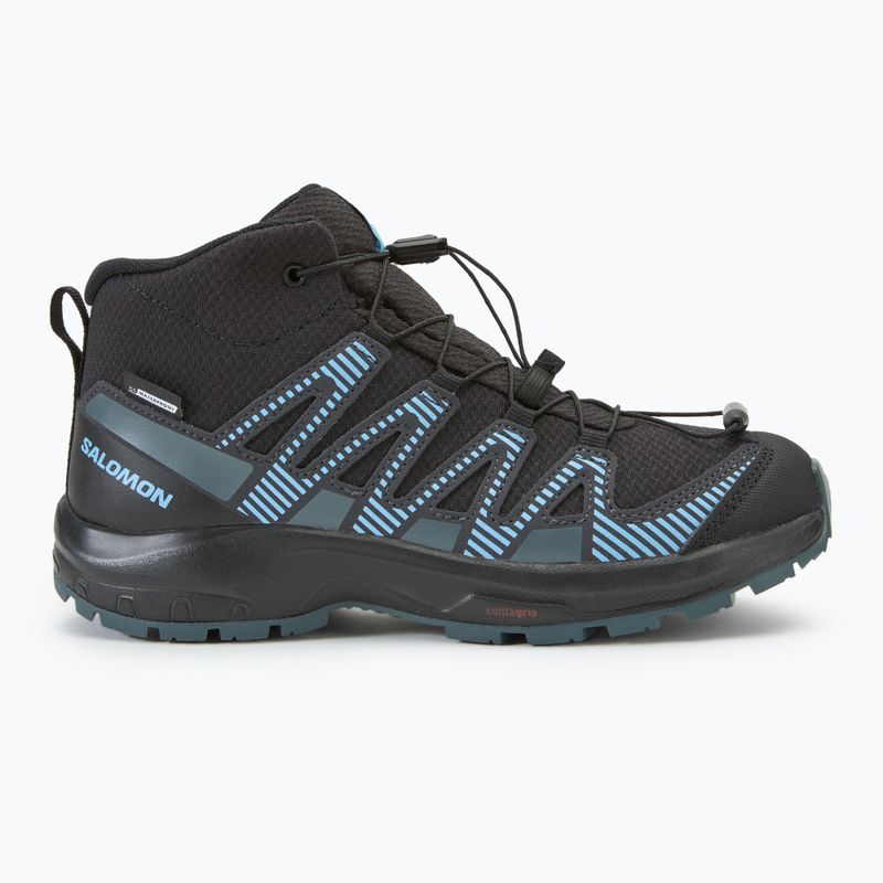 Salomon XA PRO V8 Mid WP scarpe da trekking per bambini nero/nettuno/blu alaska 2