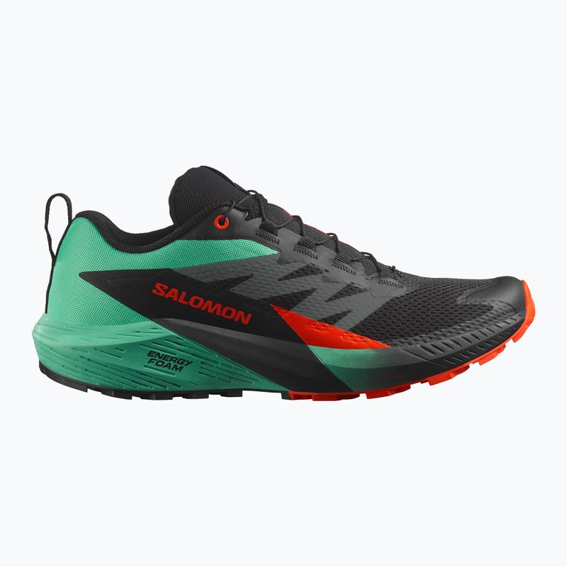 Scarpe da corsa da uomo Salomon Sense Ride 5 nero/bay/ciliegia pomodoro 9